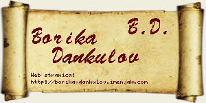 Borika Dankulov vizit kartica